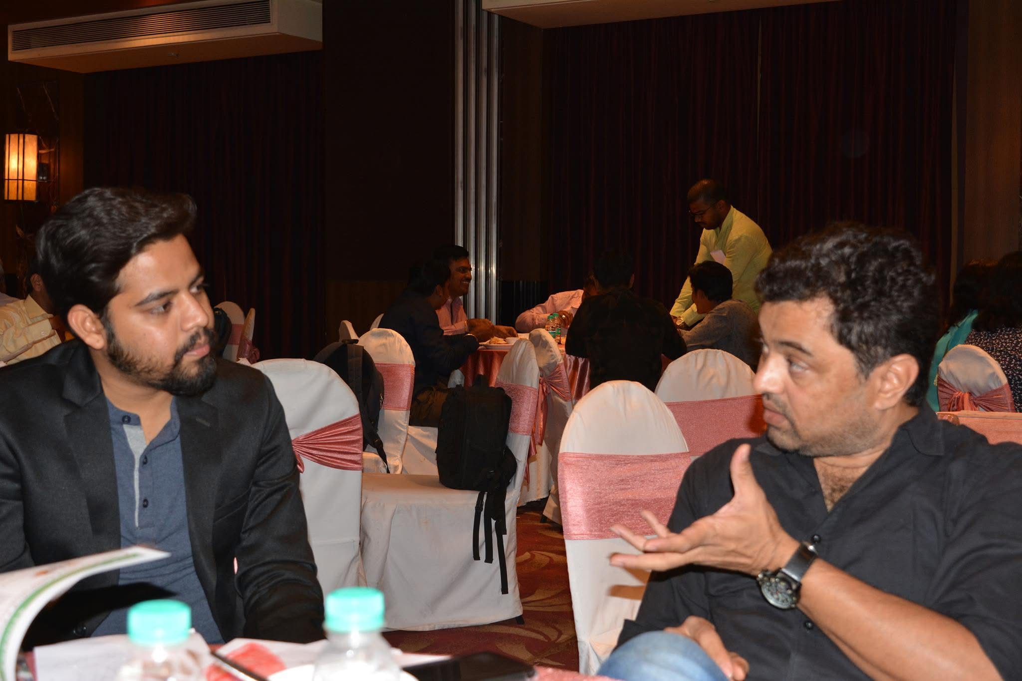 Sandip Wankhede in conversation at an event